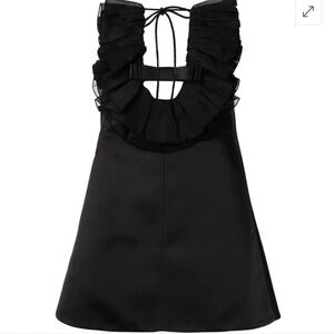 ShuShu/Tong Black Ruffled Babydoll Style Dress